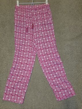 Boden Pink Pineapple Print Pants